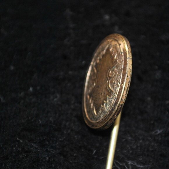 Antique Horton, Angell & Co. Engraved Edwardian Gold-filled Stick / Tie Pin - Picture 3 of 9